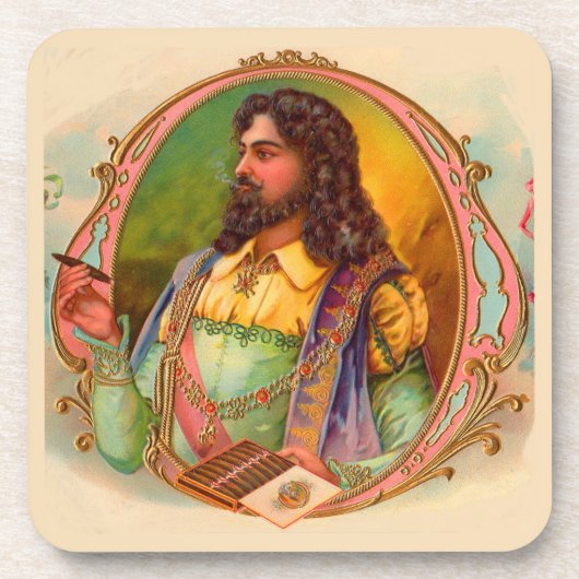 16e eeuw sigarenroker bier onderzetter (Voorkant)