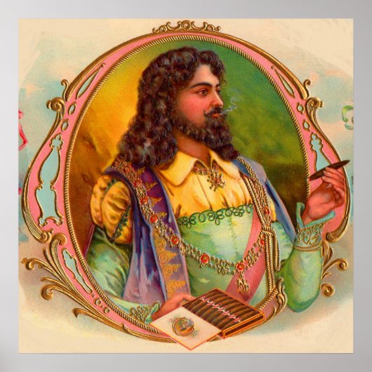 16e eeuw sigarenroker poster (Voorkant)