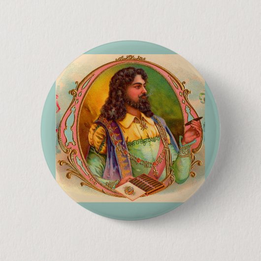16e eeuw sigarenroker ronde button 5,7 cm (Voorkant)