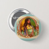 16e eeuw sigarenroker ronde button 5,7 cm (Voorkant /achterkant)