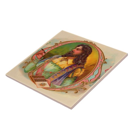 16e eeuw sigarenroker tegeltje (Zijkant)