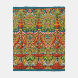 16e eeuwse gevleugelde sphynx fontein bloemen schi fleece deken