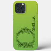 16e-eeuwse Keltische Knoop Versierde Hoofdletter D Case-Mate iPhone Case (Achterkant)