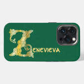 16e-eeuwse Keltische Knoop Versierde Hoofdletter Z iPhone Hoesje (Achterkant horizontaal)