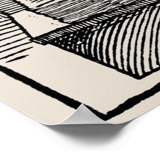  16e-eeuwse letterdruk poster (Hoek)