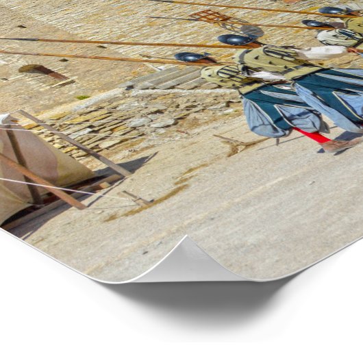 16e-eeuwse militaire oefeningen renactment, estlan poster (Hoek)