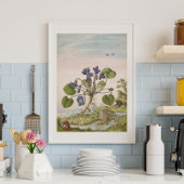 16e-eeuwse  Violet Waterverf Poster