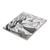 "-16e eeuwse vissers" tegeltje (Zijkant)