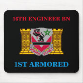 16E ENGINEER BATTALION 1STE GEARMOREERD MOUSEPAD MUISMAT (Voorkant)