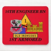 16E ENGINEER BATTALION 1STE GEARMOREERD MOUSEPAD MUISMAT (Voorkant)