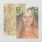 16e foto bloemen Gold Spark Girly Kaart (Voorkant / Achterkant)