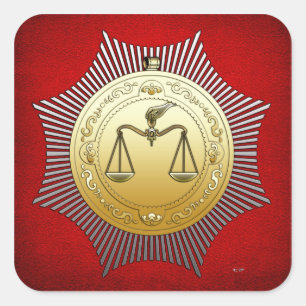 16e graad: Prins van Jeruzalem Vierkante Sticker