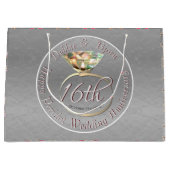 16e huwedelijksverjaardagwas, statice en peridot groot cadeauzakje (Voorkant)