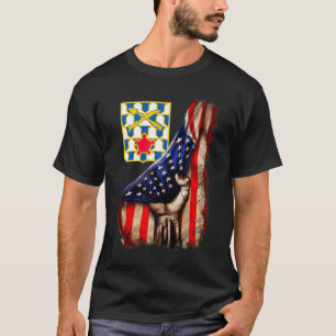 16e Infanteriestelsel Amerikaanse vlag Premium T-S T-shirt