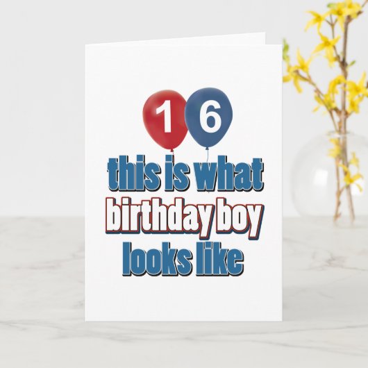 16e jaar design kaart (Gele Bloem)