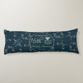 16e Jubileum 2 Foto's Silvery Roos Lichaamskussen (Achterkant)