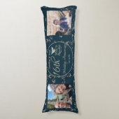 16e Jubileum 2 Foto's Silvery Roos Lichaamskussen (Voorkant Verticaal)