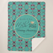 16e Jubileum-kaarsen voor bruiloft en stroommoft Sherpa Deken (Voorkant)