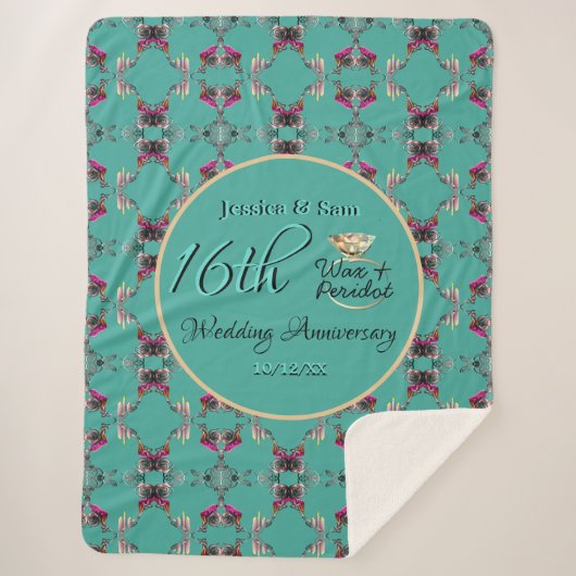 16e Jubileum-kaarsen voor bruiloft en stroommoft Sherpa Deken (Voorkant)