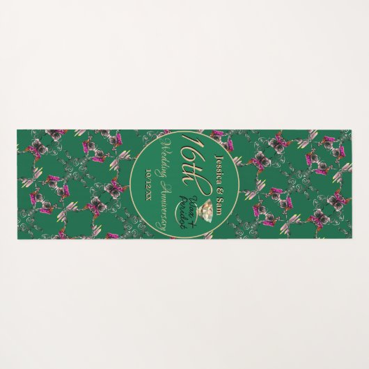 16e Jubileum-kaarsen voor bruiloft en stroommoft Yogamat (Achterkant (horizontaal))