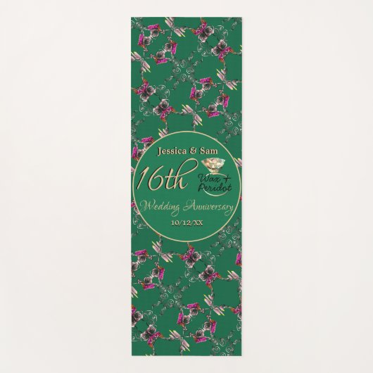 16e Jubileum-kaarsen voor bruiloft en stroommoft Yogamat (Voorkant)