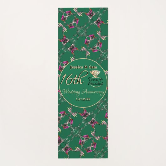 16e Jubileum-kaarsen voor bruiloft en stroommoft Yogamat (Achterkant)