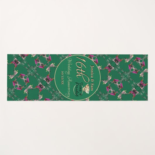 16e Jubileum-kaarsen voor bruiloft en stroommoft Yogamat (Voorkant (horizontaal))