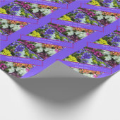 16e Jubileum kleurrijke Statice Cadeaupapier (Hoek)