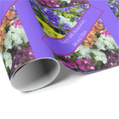 16e Jubileum kleurrijke Statice Cadeaupapier (Rol Hoek)