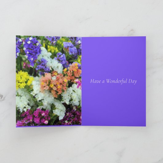 16e Jubileum kleurrijke Statice Kaart (Binnen)