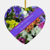 16e Jubileum kleurrijke Statice Keramisch Ornament (Voorkant)