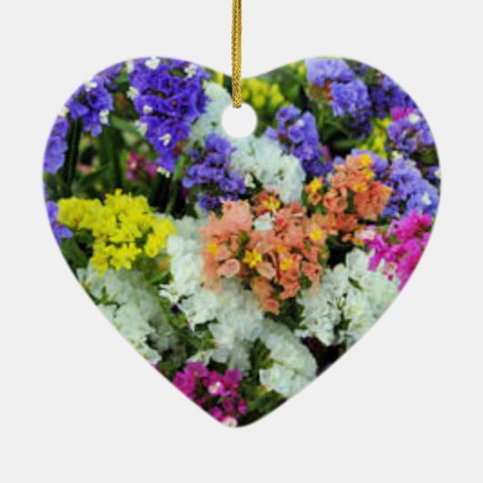 16e Jubileum kleurrijke Statice Keramisch Ornament (Achterkant)