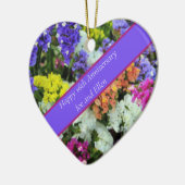 16e Jubileum kleurrijke Statice Keramisch Ornament (Links)