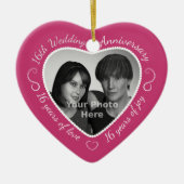 16e Jubileum voor bruiloft Foto Keramisch Ornament (Voorkant)