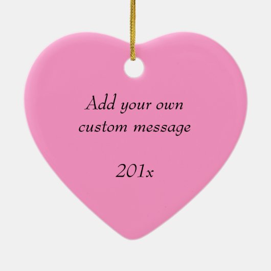 16e Jubileum voor bruiloft Foto Keramisch Ornament (Achterkant)