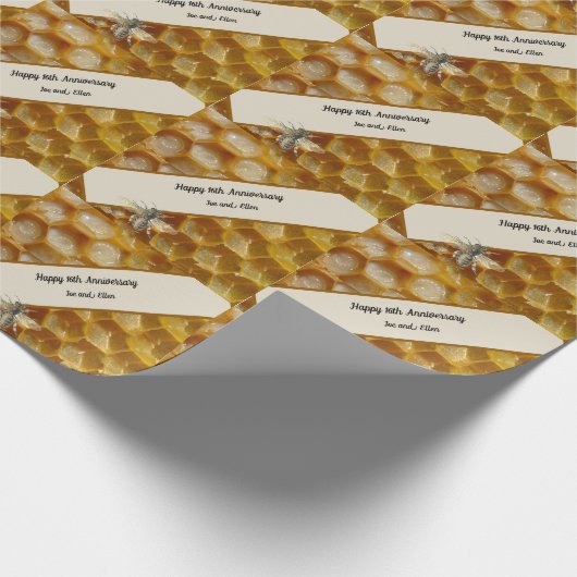 16e Jubileum voor bruiloft, Wax Cadeaupapier (Hoek)