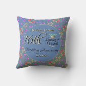 16e Jubileum voor weddenschappen Peridot & Zee Lav Kussen (Achterkant)