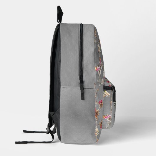 16e Kaarsen & Statice Bloem Print Cut Naaizak Bedrukte Rugzak (Links)