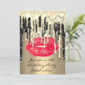 16e lips zwarte rode zwarte tonerschijven kaart (Staand voorkant)