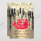 16e lips zwarte rode zwarte tonerschijven kaart (Voorkant / Achterkant)