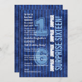 16e MAANDAG blauwe strepen W554 Kaart (Voorkant / Achterkant)