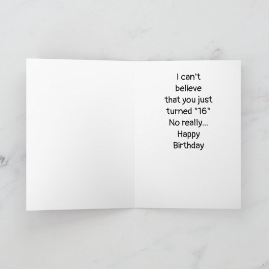 **16e MARIGE** ZO VEROORDEELD! Kaart (Binnen)