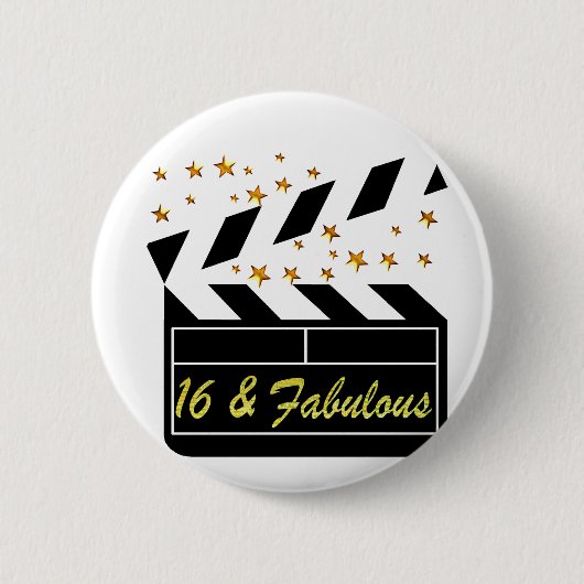 16E MOVIE KONINGIN RONDE BUTTON 5,7 CM (Voorkant)