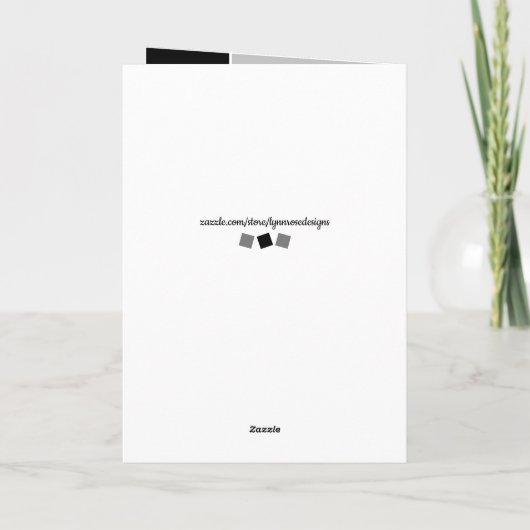 16e nog steeds geweldige grijze en zwarte verjaard kaart (Achterkant)