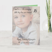 16e nog steeds geweldige groene en zwarte verjaard kaart (Voorkant)