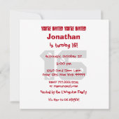 16e of een andere dag moderne zwarte strepen T16A Kaart (Achterkant)