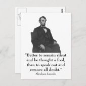 16e President Abraham Lincoln Briefkaart (Voorkant / Achterkant)
