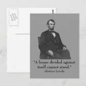 16e President Abraham Lincoln Briefkaart (Voorkant / Achterkant)