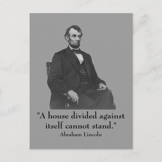 16e President Abraham Lincoln Briefkaart (Voorkant)