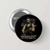 16e President Speelt Gitaar 4e Juli 250ste Ronde Button 5,7 Cm (Voorkant /achterkant)